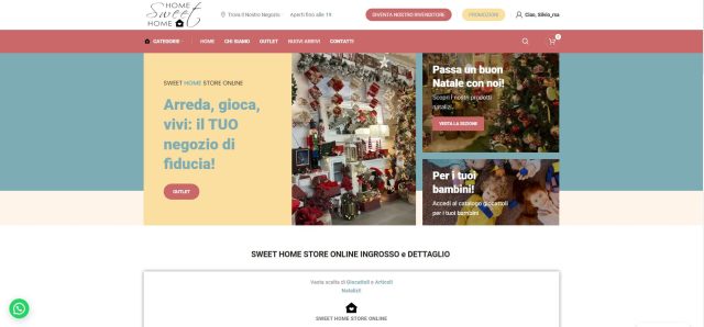 Immagine Homepage sito web Sweet Home Store Online